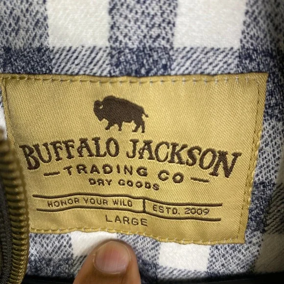 Buffalo Jackson Trading Co Mens Hooded Field Jacket Brown Waxed Canvas Large - Picture 5 of 9